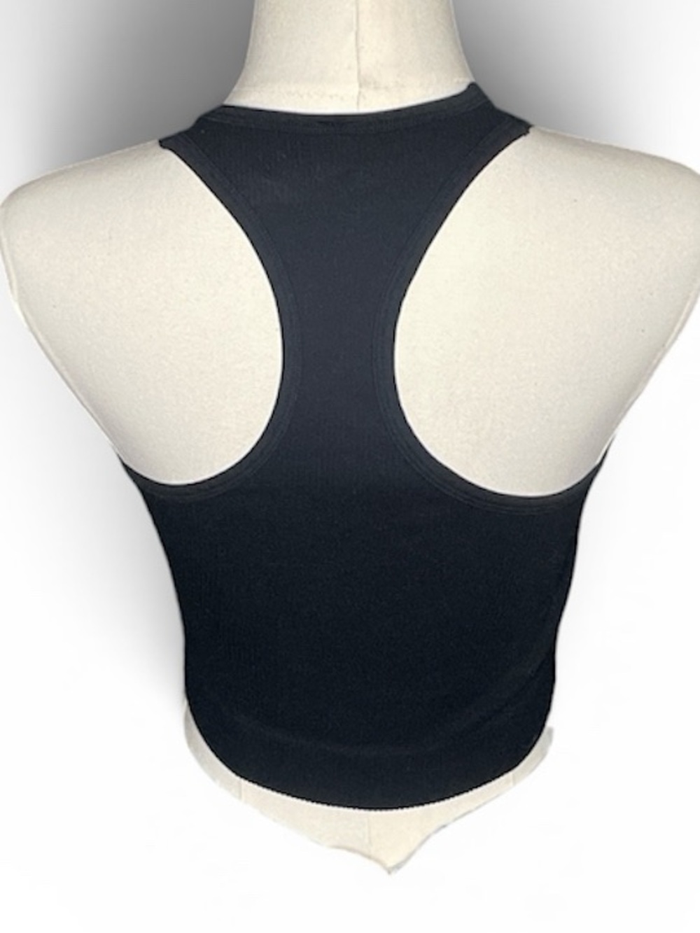 Zenana ribbed, seamless nylon racerback crop tank NEW- no padding - Picture 8 of 8